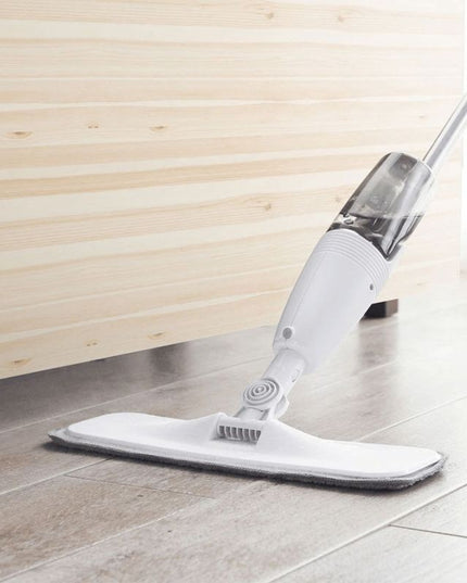 Mop plat, cu pulverizator, pentru uz casnic, plastic, rezerva de mop din microfibra