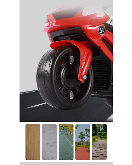 Motocicletă Electrică cu 3 Roti, Acumulator Încarcare, Anti-Rasturnare, Lumini, Sunete, Off-Road, Baterie 6V 4.5Ah