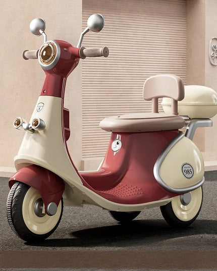 Motocicletă Electrică cu 3 Roti, Acumulator Încarcare, Anti-Rasturnare, Lumini, Sunete, Baterie 6V 7Ah, Telecomanda