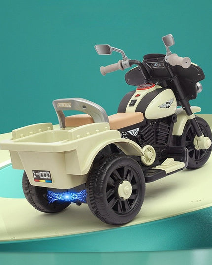 Motocicleta Electrica cu Acumulator, cu Sistem Anti-Rasturnare, Sistem de Lumini si Muzica, de Depozitare, 1-8 Ani