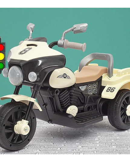 Motocicleta Electrica cu Acumulator, cu Sistem Anti-Rasturnare, Sistem de Lumini si Muzica, de Depozitare, 1-8 Ani