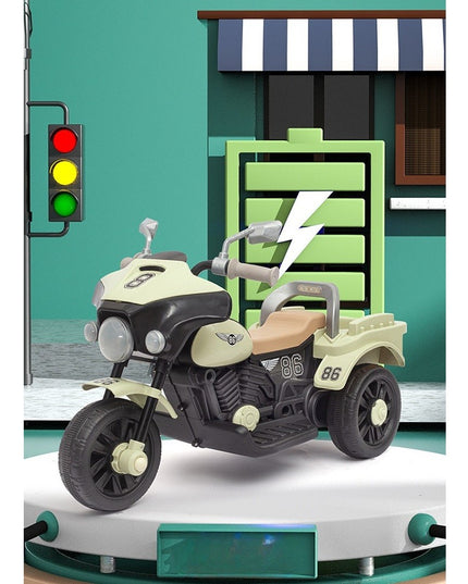 Motocicleta Electrica cu Acumulator, cu Sistem Anti-Rasturnare, Sistem de Lumini si Muzica, de Depozitare, 1-8 Ani