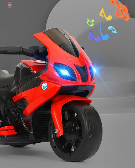 Motocicleta Electrica cu Acumulator, cu Sistem Anti-Rasturnare, Sistem de Lumini si Sunet, 1-4 Ani