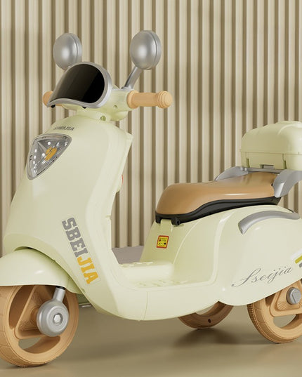 Motocicleta Electrica cu Acumulator, Telecomanda, Bluetooth, cu Sistem Anti-Rasturnare, Sistem de Lumini si Sunet, 3-10 Ani