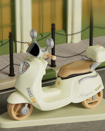 Motocicleta Electrica cu Acumulator, Telecomanda, Bluetooth, cu Sistem Anti-Rasturnare, Sistem de Lumini si Sunet, 3-10 Ani