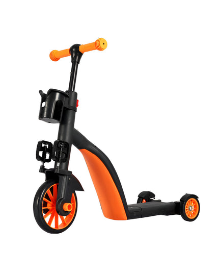 Bicicleta 1, Transformabila, Multifunctionala, Reglare Inaltime, cu Maner de Impingere Detasabil, Tricicleta, Trotineta, 3 Roti, Pedale, Cosulet, 3-6 Ani