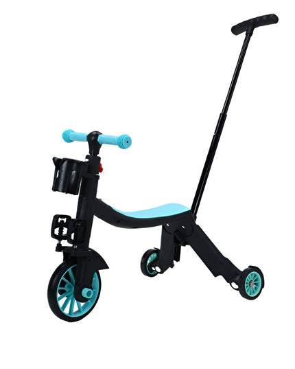 Bicicleta 1, Transformabila, Multifunctionala, Reglare Inaltime, cu Maner de Impingere Detasabil, Tricicleta, Trotineta, 3 Roti, Pedale, Cosulet, 3-6 Ani