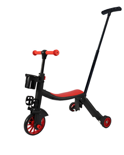 Bicicleta 1, Transformabila, Multifunctionala, Reglare Inaltime, cu Maner de Impingere Detasabil, Tricicleta, Trotineta, 3 Roti, Pedale, Cosulet, 3-6 Ani