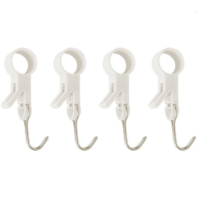 Set 4 Carlige Multifunctionale, Tubulare, Pentru Baie/Bucatarie, din ABS, 8.7 x 3.5 cm