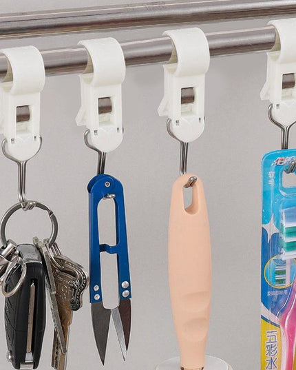 4 Carlige Multifunctionale, Tubulare, Pentru Baie/Bucatarie, din ABS