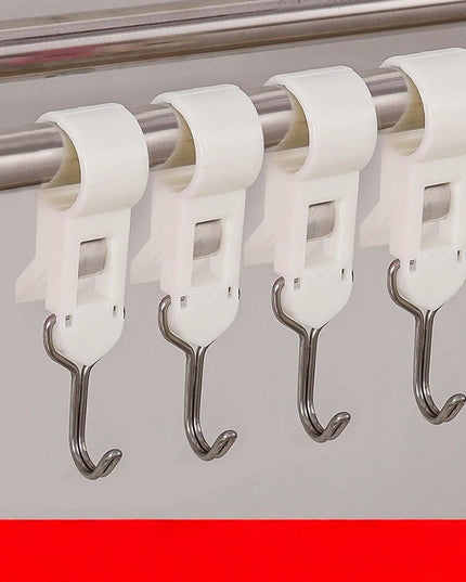 4 Carlige Multifunctionale, Tubulare, Pentru Baie/Bucatarie, din ABS