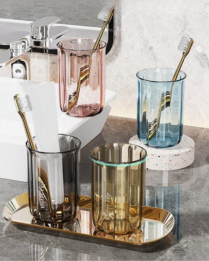 Suport Multifunctional 1, Pahar si Suport pentru Periuta de Dinti, Plastic, Dimensiune: