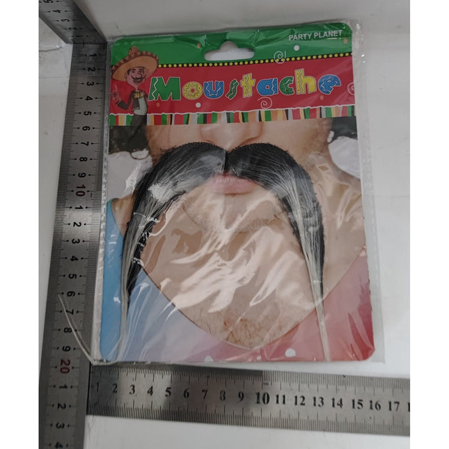 Mustata Falsa pentru Deghizari, Petreceri Tematice, din Panza, Autoadeziv,Model Grizonat 3