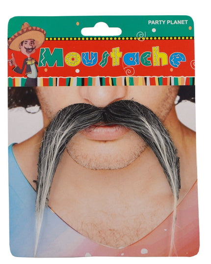 Mustata Falsa pentru Deghizari, Petreceri Tematice, din Panza, Autoadeziv,Model Grizonat 3