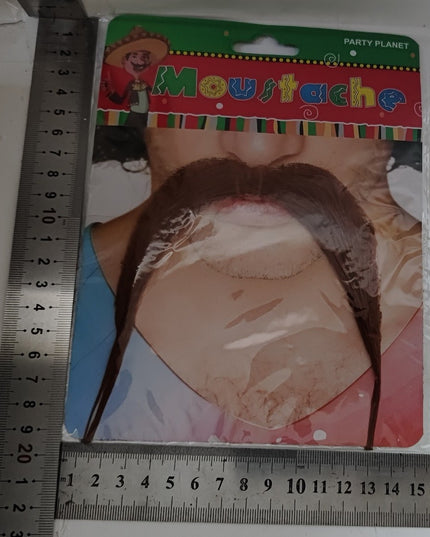 Mustata Falsa pentru Deghizari, Petreceri Tematice, din Panza, Autoadeziv,Model Roscat