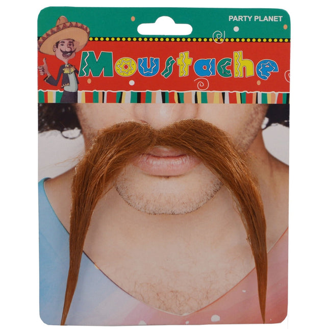 Mustata Falsa pentru Deghizari, Petreceri Tematice, din Panza, Autoadeziv,Model Roscat