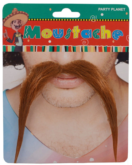 Mustata Falsa pentru Deghizari, Petreceri Tematice, din Panza, Autoadeziv,Model Roscat