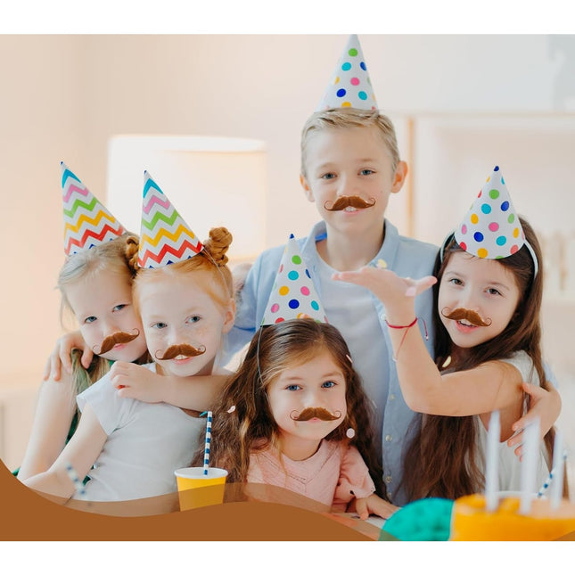 Mustata Falsa pentru Deghizari, Petreceri Tematice, din Panza, Autoadeziv,Model Curbat