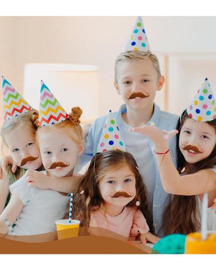 Mustata Falsa pentru Deghizari, Petreceri Tematice, din Panza, Autoadeziv,Model Curbat