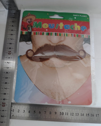 Mustata Falsa pentru Deghizari, Petreceri Tematice, din Panza, Autoadeziv,Model Curbat