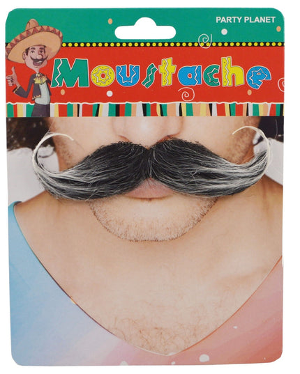 Mustata Falsa pentru Deghizari, Petreceri Tematice, din Panza, Autoadeziv,Model Grizonat 1