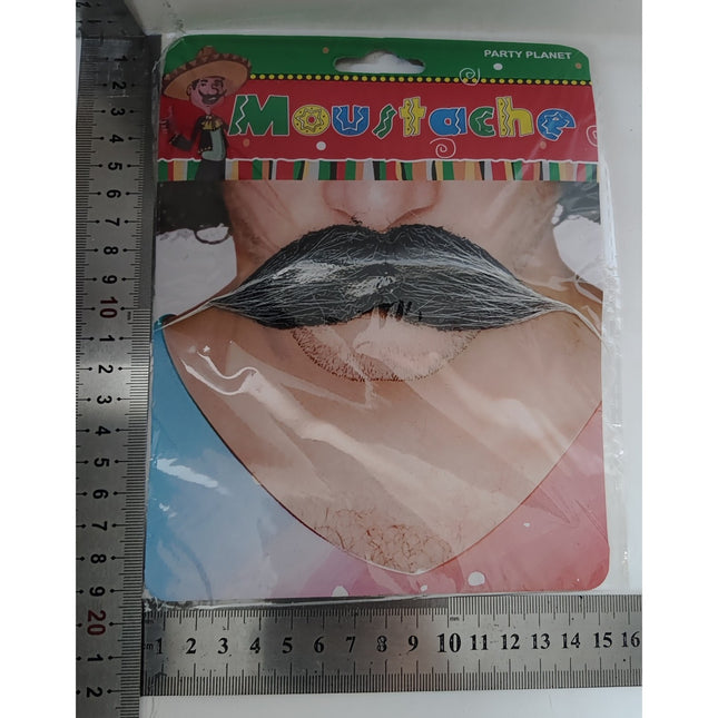 Mustata Falsa pentru Deghizari, Petreceri Tematice, din Panza, Autoadeziv,Model Grizonat 2