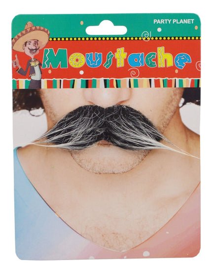 Mustata Falsa pentru Deghizari, Petreceri Tematice, din Panza, Autoadeziv,Model Grizonat 2