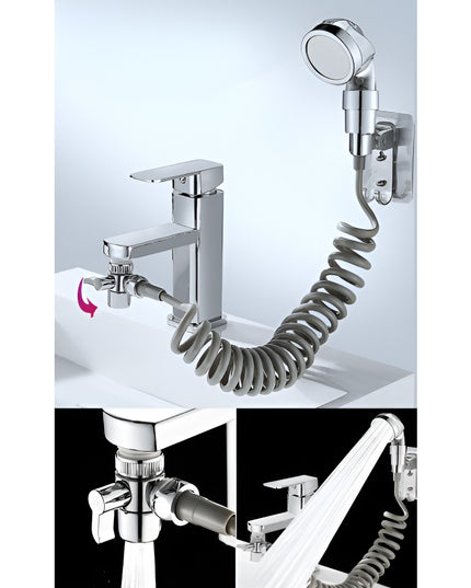 Extensie de Dus, pentru Baterie Baie sau Bucatarie, 4 Piese, Filtru de Ioni Negativi, Furtun Flexibil de 1.5 Metri