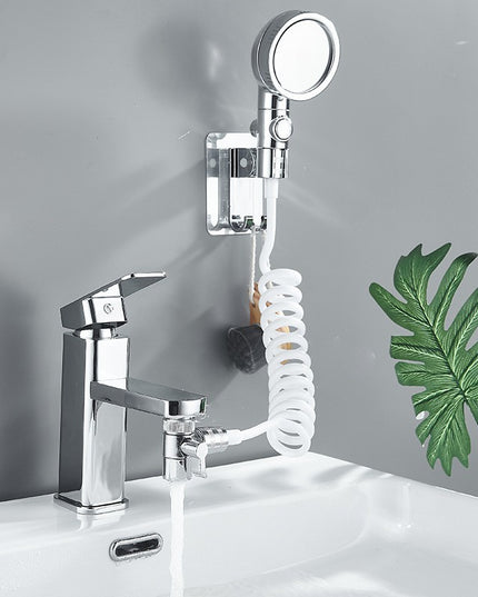 Extensie de Dus, pentru Baterie Baie sau Bucatarie, 4 Piese, Filtru de Ioni Negativi, Furtun Flexibil de 1.5 Metri