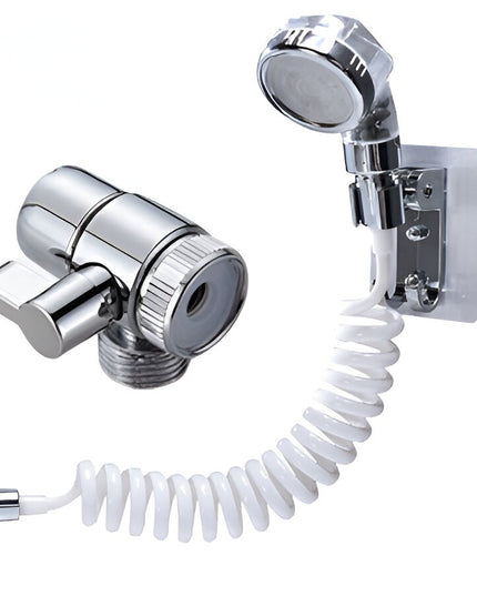 Extensie de Dus, pentru Baterie Baie sau Bucatarie, 4 Piese, Filtru de Ioni Negativi, Furtun Flexibil de 1.5 Metri