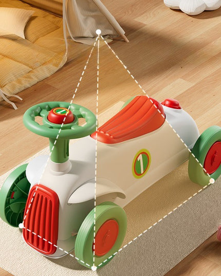 Masinuta Ride-On cu Sistem Anti-Rasturnare, Claxon pe Volan, 1-6 Ani