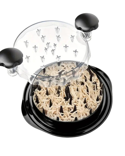 Tocator Manual pentru Carne, cu Capac , Tocator de Pui Antiderapant, Manere Ergonomice, 25 x 25 x 5.5 cm