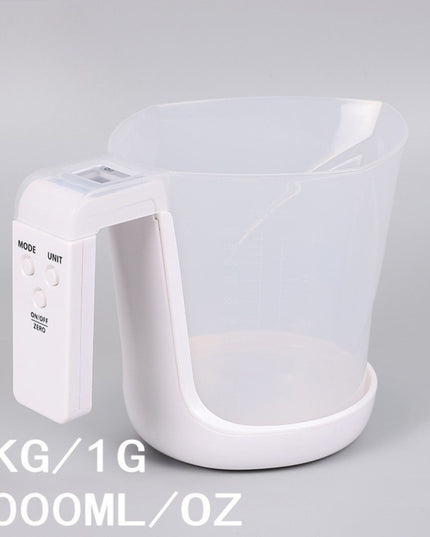 Cantar de Bucatarie 2 in 1, Model Electronic, Tip Cana Gradata cu Masurare, pentru Lichide si Solide, Display Automat, 21.5 x 14.3 x 15 cm