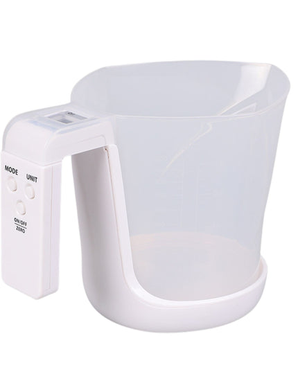 Cantar de Bucatarie 2 in 1, Model Electronic, Tip Cana Gradata cu Masurare, pentru Lichide si Solide, Display Automat, 21.5 x 14.3 x 15 cm