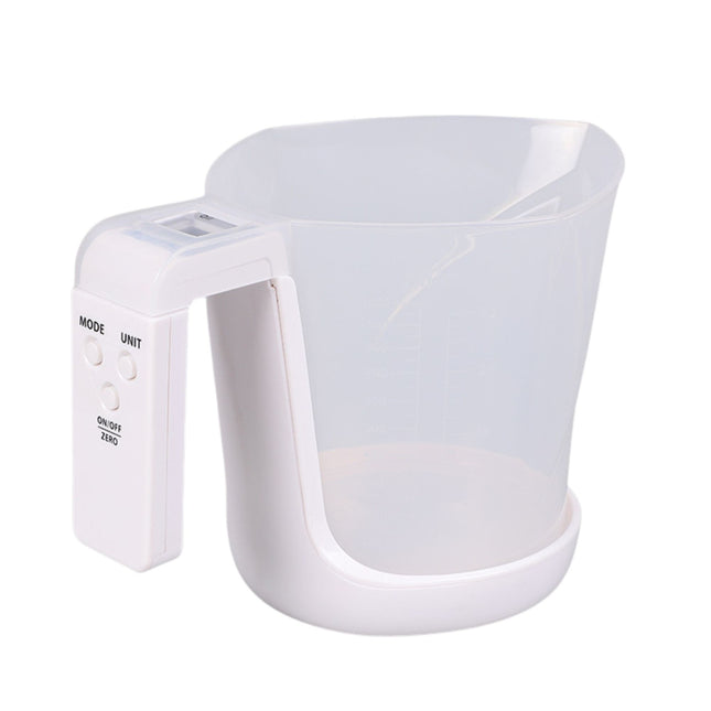 Cantar de Bucatarie 2 in 1, Model Electronic, Tip Cana Gradata cu Masurare, pentru Lichide si Solide, Display Automat, 21.5 x 14.3 x 15 cm