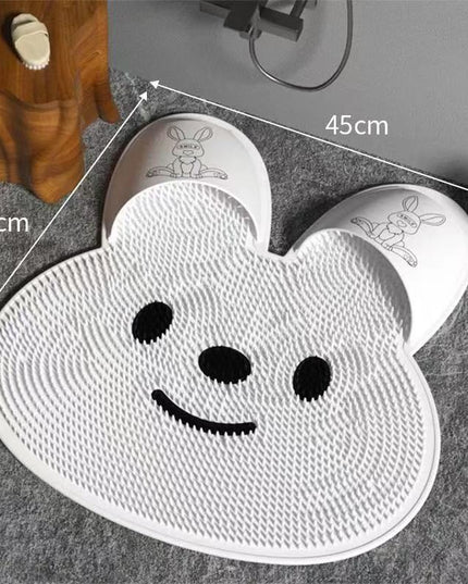 Covoras de Baie, pentru Masaj/Spalat Picioare, din TPE, Antiderapant,Model Iepuras