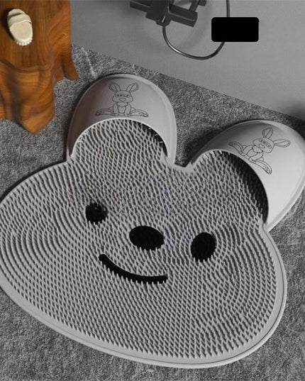 Covoras de Baie, pentru Masaj/Spalat Picioare, din TPE, Antiderapant,Model Iepuras