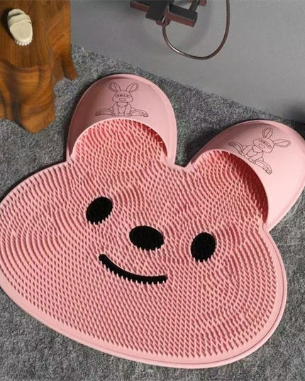 Covoras de Baie, pentru Masaj/Spalat Picioare, din TPE, Antiderapant,Model Iepuras
