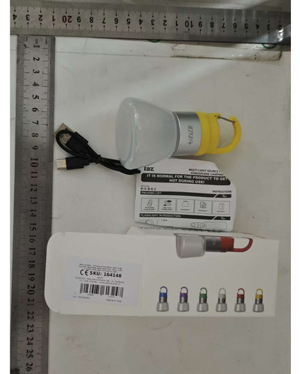 Lampa Portabila, de Voiaj/Camping, Incarcare USB, IPX5, LED RGB, din ABS, 300 mAh