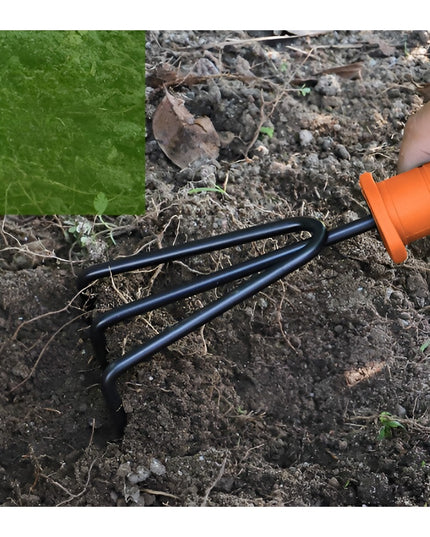 12 Unelte de Gradina, pentru Plantare Prelucrare Sol si Ingrijire Plante, Manere Portocalii, Material PVC si Cardboard, Inclusa