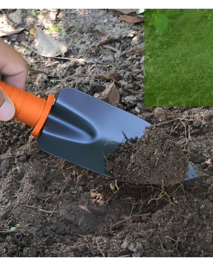 12 Unelte de Gradina, pentru Plantare Prelucrare Sol si Ingrijire Plante, Manere Portocalii, Material PVC si Cardboard, Inclusa