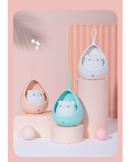 Lampa de veghe portabila cu 2 moduri de functionare silicon non-toxic, reincarcabila USB, senzor miscare