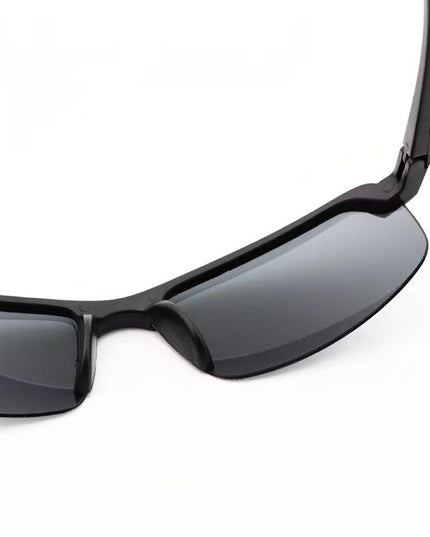 Ochelari de Soare, Polarizati, pentru Condus, Ciclism, 400 UV, cu Lentila Neagra pentru Protectie, Rama Neagra, Pc, 14 x 3.7 cm, 15.2 g
