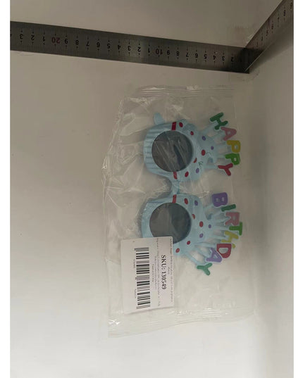 Ochelari Happy Birthday, Tematica Aniversare, Protectie Soare, din Plastic, Model Prajiturele