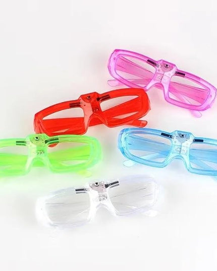 Ochelari de Petrecere cu LED, Model Neon, din Plastic, 3 Moduri de Iluminat, Marime Universala