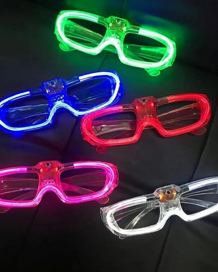 Ochelari de Petrecere cu LED, Model Neon, din Plastic, 3 Moduri de Iluminat, Marime Universala