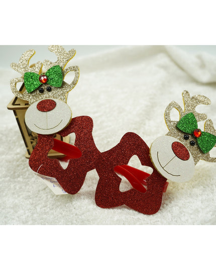 Ochelari petrecere de Craciun, forma Stea cu Ren