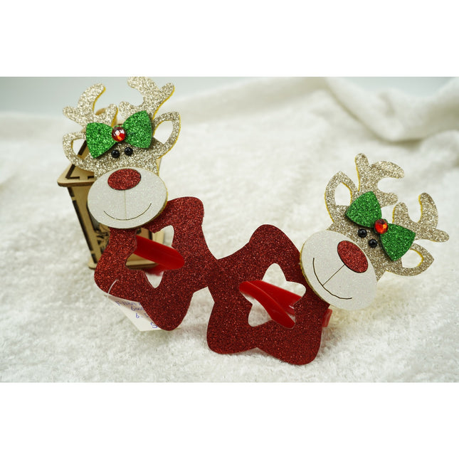 Ochelari petrecere de Craciun, forma Stea cu Ren