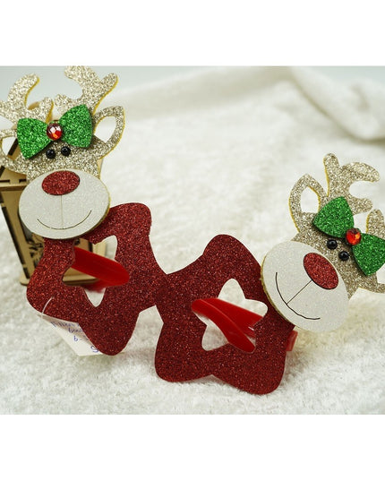 Ochelari petrecere de Craciun, forma Stea cu Ren