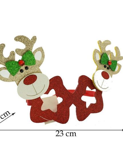 Ochelari petrecere de Craciun, forma Stea cu Ren